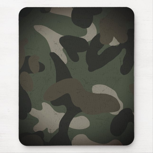 Klassiskt militärt kamouflage-mönster musmatta (Framsidan)
