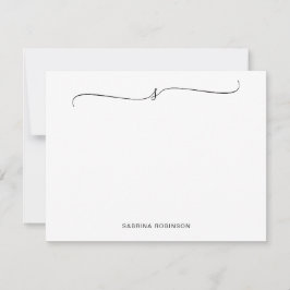 Klassiskt minimalistiskt anteckningskort för calli