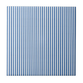 Klassiskt minimalistiskt blått och vitt randigt mö kakelplatta
