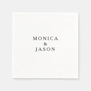 Klassiskt minimalistiskt Bröllop Napkins Pappersservett