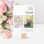 Klassiskt, minimalistiskt fotoredigerbart bordsnummer<br><div class="desc">Den här enkla designen har en minimalistisk layout som markeras av trendigets skript och dina favoritfoton som motsvarar bordsnumren. Bord 1 har din första födelsedag bilder,  bord 2 är när du båda var två osv. Lägg till texten med hjälp av mallformuläret. Ändra alla färg på den avancerade redigeringsmenyn.</div>