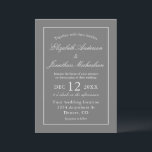 Klassiskt minimalistiskt Grått Bröllop Inbjudningar<br><div class="desc">Klassisk minimalistisk bröllopsinbjudan</div>