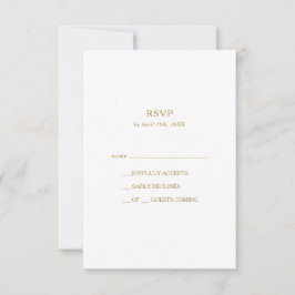 Klassiskt minimalistiskt Guld OSA kort
