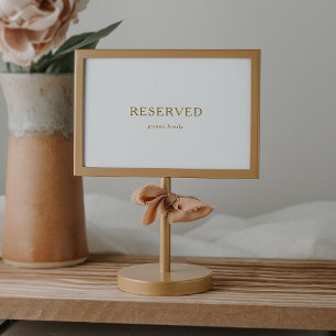 Klassiskt, minimalistiskt Guld-reservat tecken