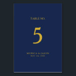 Klassiskt minimalistiskt marinblått | BORDSNUMRET  Bordsnummer<br><div class="desc">Denna klassiska minimalistiska marinblått | bordsnumret guld är underbart för en enkel modern romantik och elegant bröllop. Den mörk marinpaletten Blue färg och minimal vintage typografi ge är en chic av klassens formella beröring. Utformningen är flexibel, perfekt för en grundläggande contemporary kväll, vår, fall, sommar eller vinterbröllop. Behålla den som...</div>