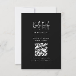 Klassiskt minimalistiskt QR-kodskript Bröllop OSA Kort