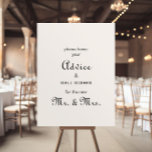 Klassiskt minimalistiskt råd från Bröllop och från Poster<br><div class="desc">Detta klassiska minimalistiska råd från bröllop och väl önskemål poster är perfekt för ett rustiskt bröllop. Designen har ett calligrafteckensnitt för eleganten som gör händelsen tom.</div>