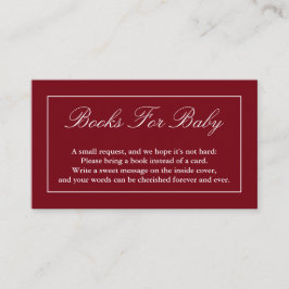 Klassiskt minimalistiskt rött Bokar för Baby Tilläggskort