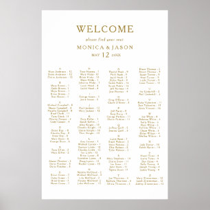 Klassiskt minimalistiskt sittdiagram i Guld med al Poster