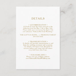 Klassiskt minimalistiskt visitkort för information tilläggskort