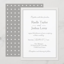 Klassiskt minimalistiskt vitt grått polka dots brö