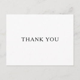 Klassiskt minimalistiskt vykort för Tack i Bröllop