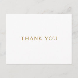 Klassiskt minimalistiskt vykort för Tack i Guld Br