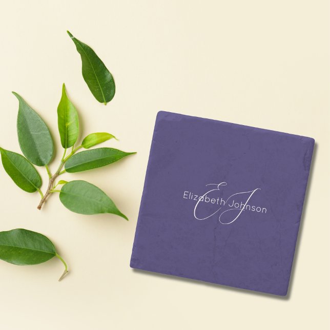 Klassiskt minsta blått och vitt namn anpassat stenunderlägg (Skapare uppladdad)