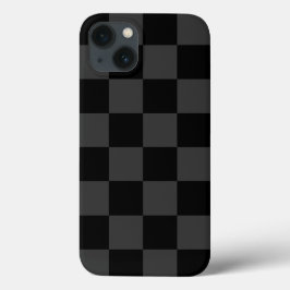 Klassiskt Modern Black & Smoky Black Checkerboard