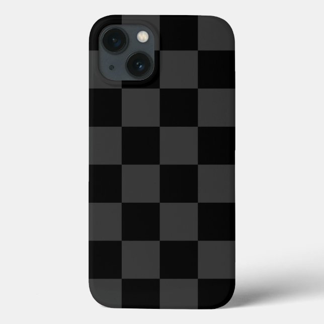 Klassiskt Modern Black & Smoky Black Checkerboard (Baksida)