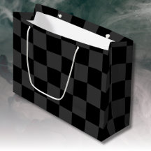 Klassiskt Modern Black & Smoky Black Checkerboard
