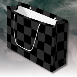 Klassiskt Modern Black & Smoky Black Checkerboard