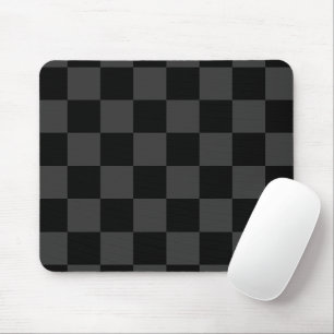 Klassiskt Modern Black & Smoky Black Checkerboard Musmatta