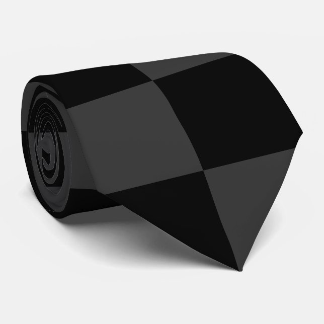 Klassiskt Modern Black & Smoky Black Checkerboard Slips (Rullad)