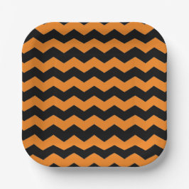Klassiskt Modern Chevron Black and Orange Rand