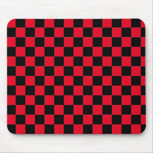 Klassiskt Modern Red and Black-schaktat mönster Musmatta