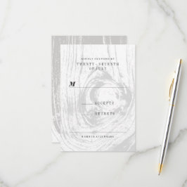 Klassiskt Modern Rustic Wood Grain Winter Wedding OSA Kort