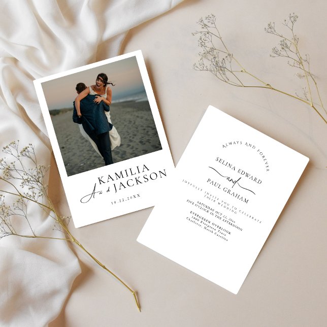 Klassiskt Modernt | Elegant Minimalistisk | Redige Inbjudningar (Classic Modern Invitaion )