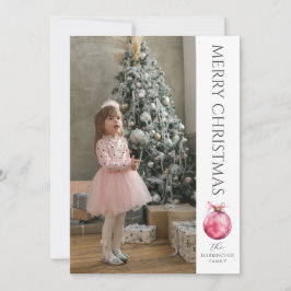 Klassiskt modernt julfoto julkort