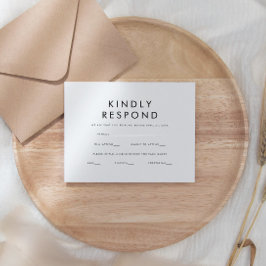 Klassiskt modernt klassiskt minimalt Bröllop OSA Kort