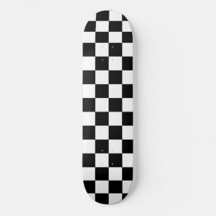 Klassiskt, modernt, minimalt, svart och vitt mini skateboard bräda 18,5 cm