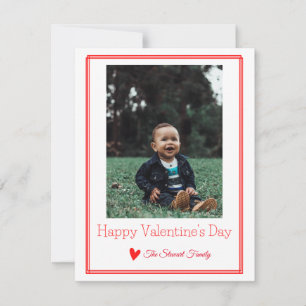 Klassiskt modernt Valentines day-fotokort