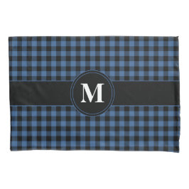 Klassiskt monogram Blue and Black Gingham