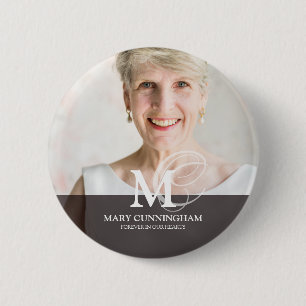 Klassiskt monogram - fotominne knapp