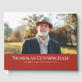 Klassiskt monogram-fotominnesmärke för Anpassnings Gästböcker