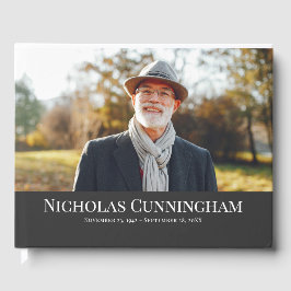 Klassiskt monogram-fotominnesmärke för Anpassnings Gästböcker