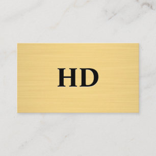 Klassiskt monogram Initialer GULD STRUKTUR Visitkort