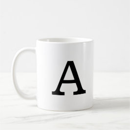 Klassiskt monogram kaffemugg
