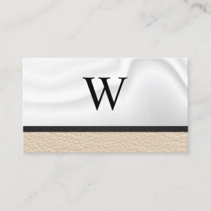 Klassiskt monogram   Leather Silke Drapery Visitkort