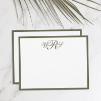Klassiskt monogram Oliv grönt