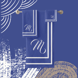 Klassiskt Monogram Periwinkle Blue and White