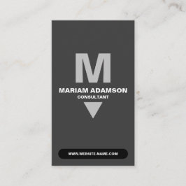 Klassiskt (Monogram QR) svart Silver & projektions Visitkort