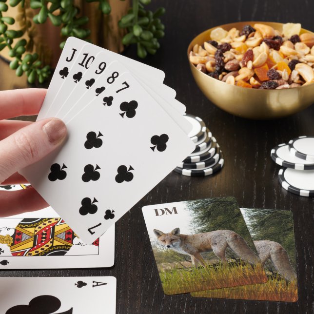 Klassiskt monogram Red Fox-uppspelningskort Casinokort (På plats)