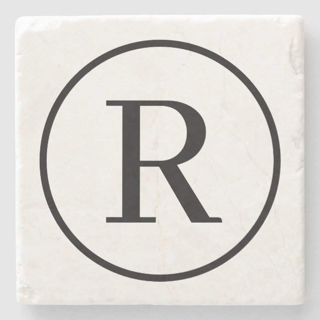 Klassiskt monogram RF-serienummer Stenunderlägg (Framsidan)