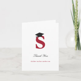 Klassiskt monogram S-Studentmössa Fotomodern Tack Kort