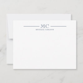 Klassiskt monogram Stationery Manar Anteckningskort