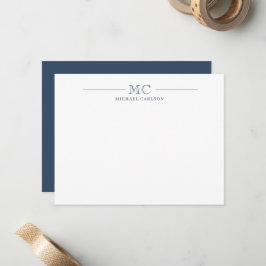 Klassiskt monogram Stationery Manar Anteckningskort