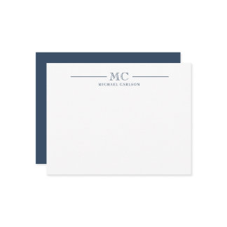 Klassiskt monogram Stationery Manar Anteckningskort