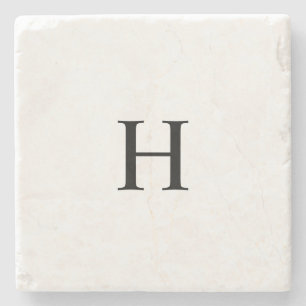 Klassiskt monogram stenunderlägg