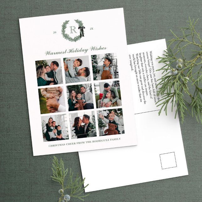 Klassiskt Monogram vykort för Helgdag av andningsu (Skapare uppladdad)